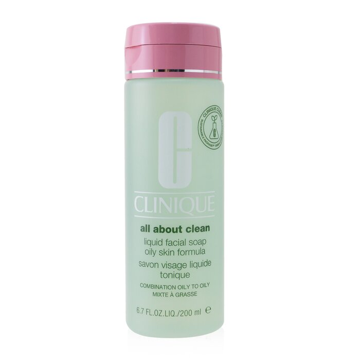 A dermatologist-developed liquid soap Step 1 in Clinique's customized 3-Step Skin Care System Helps gently yet thoroughly cleanse skin Creates soft, non-drying lather to loosen surface flakes, remove dirt & debris & protect skin’s natural moisture balance Quick-rinsing formula leaves skin clean, comfortable & refreshed without feeling taut or dry Preps skin for the exfoliating action of Step 2, Clarifying Lotion