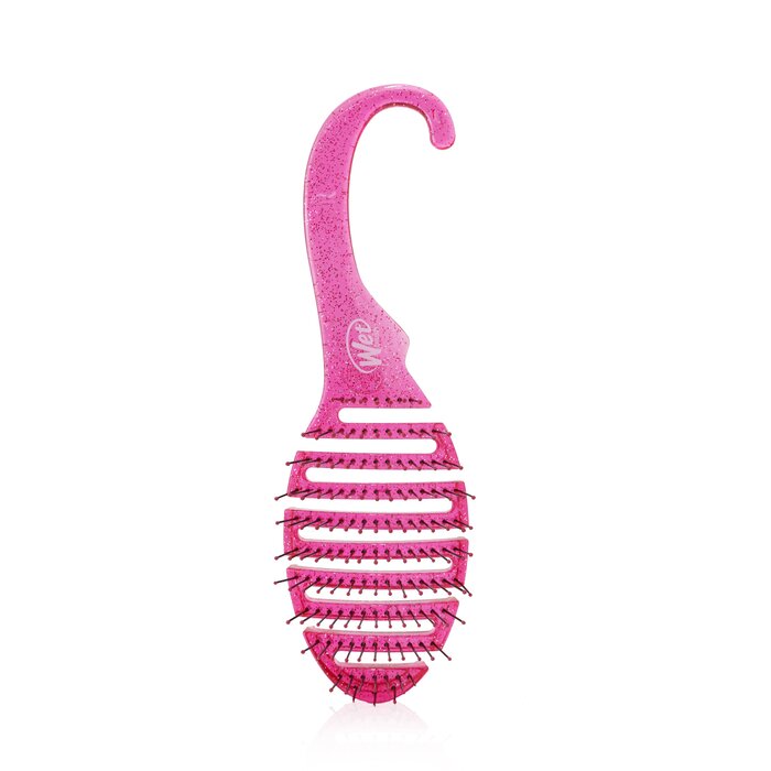 A shower-friendly hanging brush Gently detangles hair while distributing conditioning treatments evenly in the shower OmniFlex™ technology contours to the shape of your scalp for superior comfort Exclusive, ultra-soft IntelliFlex® bristles glide through tangles with ease Minimizes pain & protects hair against split ends & breakage Hook handle allows for easy storage in the shower Designed for easy cleaning & air drying