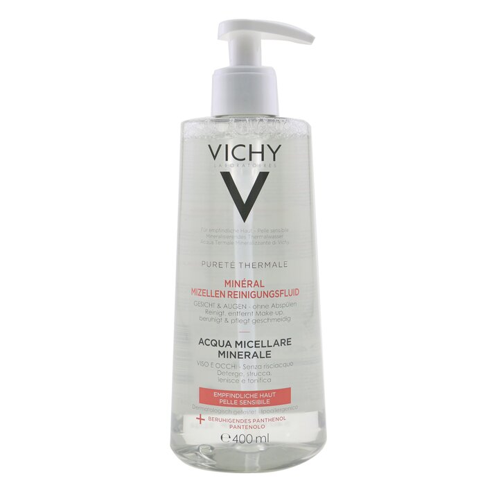 A multi-benefit facial cleanser for sensitive skin Helps quickly & effectively cleanse skin & removes makeup from face & eyes with no rubbing or rinsing Uses unique micellar technology to eliminate impurities caused by exposome factors like air pollution Contains 15 Mineral-Rich Vichy Volcanic Water to hydrate & reinforce the skin barrier Enriched with Panthenol (Pro-Vitamin B5) to soothe & strengthen skin Leaves skin soft, smooth & comfortable Paraben-free, tested under dermatological & ophthalmological control
