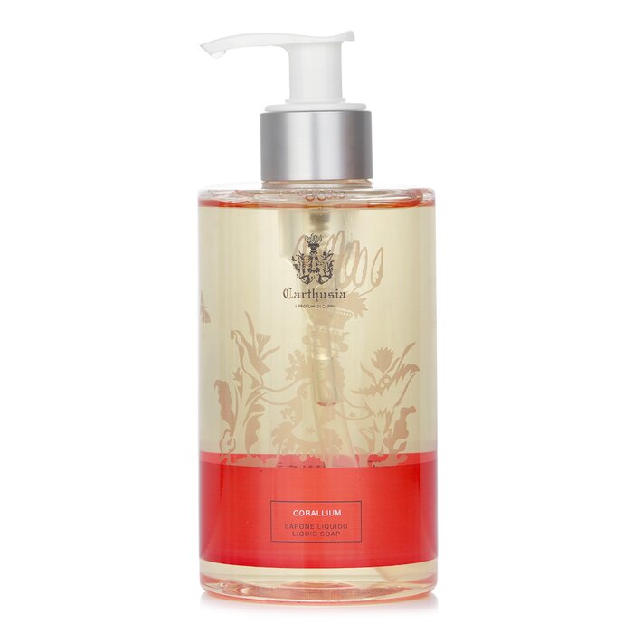 A delicately-scented liquid soap with a delicate formula for hands Formulated with aloe gel to repair, nourish & soothe even the most sensitive skin Promotes cell regeneration & fights dryness & cracking Infused with betaine, a natural amino acid to strengthen the hydrating action of aloe Gently-scented with Carthusia’s Corallium fragrance with spicy, woody notes Leaves hands perfectly clean, protected & soft to the touch