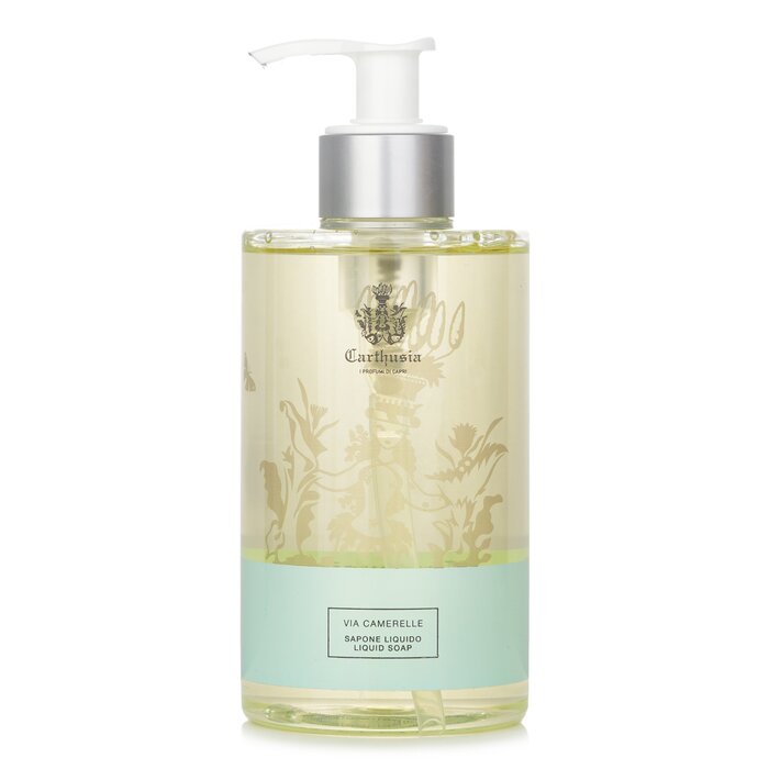 A delicately-scented liquid soap with a delicate formula for hands Formulated with aloe gel to repair, nourish & soothe even the most sensitive skin Promotes cell regeneration & fights dryness & cracking Infused with betaine, a natural amino acid to strengthen the hydrating action of aloe Gently-scented with Carthusia’s Via Camerelle fragrance with citrus, floral notes Leaves hands perfectly clean, protected & soft to the touch