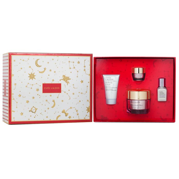 Radiance Routine Set: 1x Perfectly Clean Multi Action Foam Cleanser 30ml/1oz 1x Perfectionist Pro Rapid Firm + Lift Treatment 15ml/0.5oz 1x Resilience Multi Effect Tri Peptide Face And Neck Cream SPF15 50ml/1.7oz 1x Resilience Multi Effect Tri Peptide Eye Cream 5ml/0.17oz Ideal for personal use or as a gft