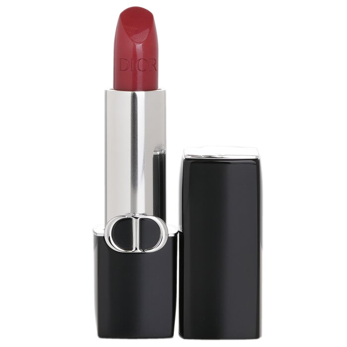 A luxurious lipstick designed to provide vibrant color & hydration Provide a smooth, enveloping texture in velvet or satin finishes for full, soft lips Formulated with red peony & pomegranate flower extracts of natural origin to nourish & protect the lips Shea butter complements the floral extracts’ protective action & offers intense comfort Help achieve a radiant, shapely look with intense color fidelity & a barely-there feel Lips are smooth for an even lip makeup look & ensure all-day comfort & long-lasting wear A true couture accessory dressed in signature Dior style, adorned with the emblematic cannage pattern & a CD band Ideal for those seeking a blend of couture color & hydrating care in their lipstick Comes in a wide range of shades & two finishes for limitless makeup looks