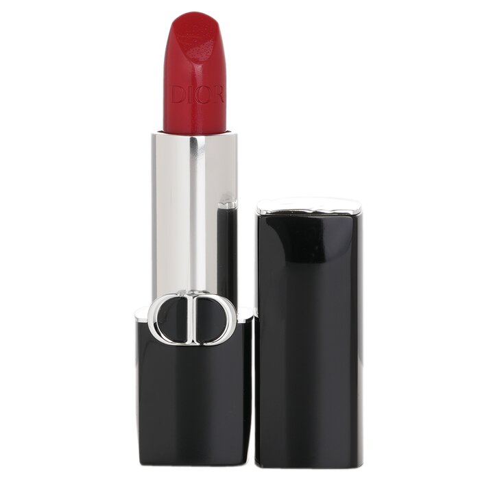A luxurious lipstick designed to provide vibrant color & hydration Provide a smooth, enveloping texture in velvet or satin finishes for full, soft lips Formulated with red peony & pomegranate flower extracts of natural origin to nourish & protect the lips Shea butter complements the floral extracts’ protective action & offers intense comfort Help achieve a radiant, shapely look with intense color fidelity & a barely-there feel Lips are smooth for an even lip makeup look & ensure all-day comfort & long-lasting wear A true couture accessory dressed in signature Dior style, adorned with the emblematic cannage pattern & a CD band Ideal for those seeking a blend of couture color & hydrating care in their lipstick Comes in a wide range of shades & two finishes for limitless makeup looks