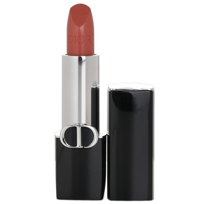 A luxurious lipstick designed to provide vibrant color & hydration Provide a smooth, enveloping texture in velvet or satin finishes for full, soft lips Formulated with red peony & pomegranate flower extracts of natural origin to nourish & protect the lips Shea butter complements the floral extracts’ protective action & offers intense comfort Help achieve a radiant, shapely look with intense color fidelity & a barely-there feel Lips are smooth for an even lip makeup look & ensure all-day comfort & long-lasting wear A true couture accessory dressed in signature Dior style, adorned with the emblematic cannage pattern & a CD band Ideal for those seeking a blend of couture color & hydrating care in their lipstick Comes in a wide range of shades & two finishes for limitless makeup looks