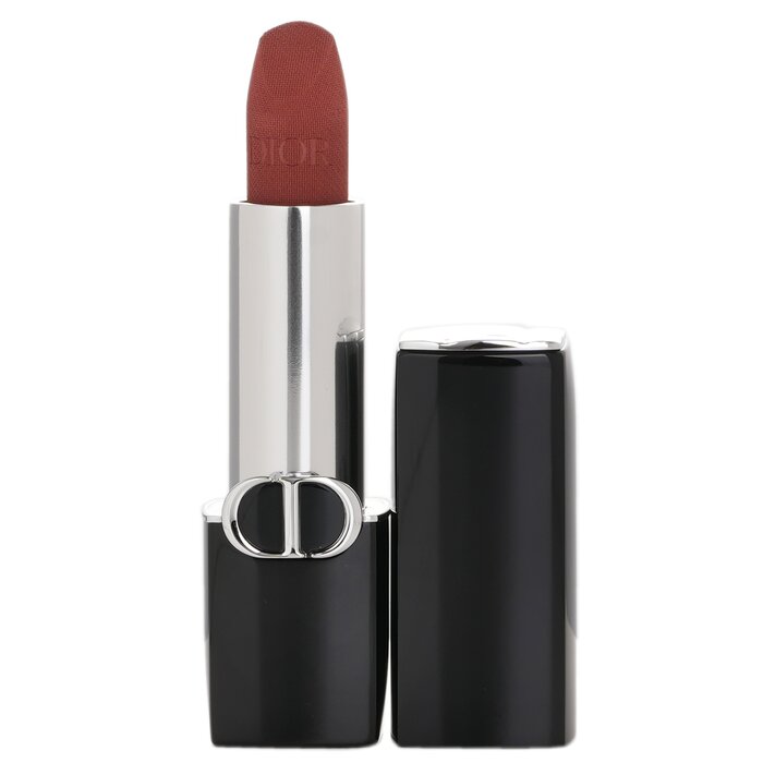 A luxurious lipstick designed to provide vibrant color & hydration Provide a smooth, enveloping texture in velvet or satin finishes for full, soft lips Formulated with red peony & pomegranate flower extracts of natural origin to nourish & protect the lips Shea butter complements the floral extracts’ protective action & offers intense comfort Help achieve a radiant, shapely look with intense color fidelity & a barely-there feel Lips are smooth for an even lip makeup look & ensure all-day comfort & long-lasting wear A true couture accessory dressed in signature Dior style, adorned with the emblematic cannage pattern & a CD band Ideal for those seeking a blend of couture color & hydrating care in their lipstick Comes in a wide range of shades & two finishes for limitless makeup looks