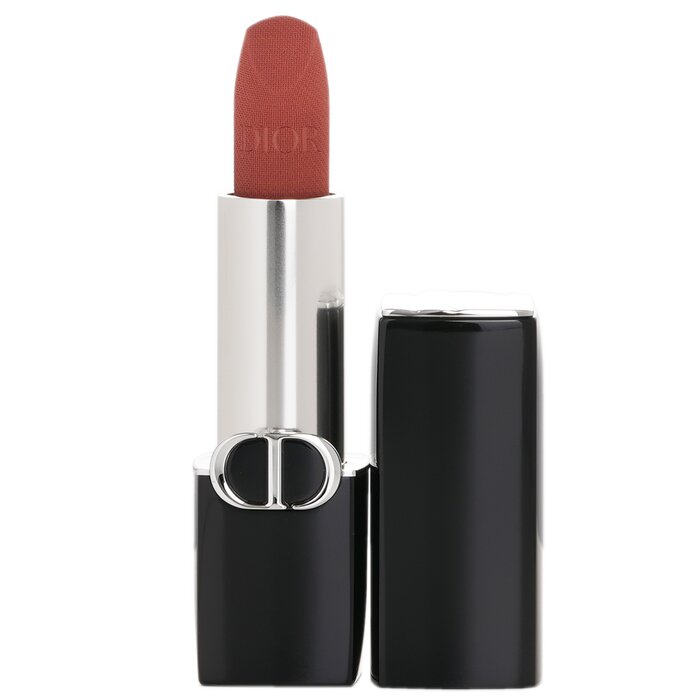 A luxurious lipstick designed to provide vibrant color & hydration Provide a smooth, enveloping texture in velvet or satin finishes for full, soft lips Formulated with red peony & pomegranate flower extracts of natural origin to nourish & protect the lips Shea butter complements the floral extracts’ protective action & offers intense comfort Help achieve a radiant, shapely look with intense color fidelity & a barely-there feel Lips are smooth for an even lip makeup look & ensure all-day comfort & long-lasting wear A true couture accessory dressed in signature Dior style, adorned with the emblematic cannage pattern & a CD band Ideal for those seeking a blend of couture color & hydrating care in their lipstick Comes in a wide range of shades & two finishes for limitless makeup looks