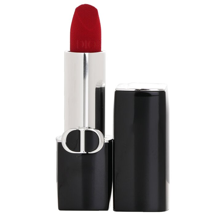 A luxurious lipstick designed to provide vibrant color & hydration Provide a smooth, enveloping texture in velvet or satin finishes for full, soft lips Formulated with red peony & pomegranate flower extracts of natural origin to nourish & protect the lips Shea butter complements the floral extracts’ protective action & offers intense comfort Help achieve a radiant, shapely look with intense color fidelity & a barely-there feel Lips are smooth for an even lip makeup look & ensure all-day comfort & long-lasting wear A true couture accessory dressed in signature Dior style, adorned with the emblematic cannage pattern & a CD band Ideal for those seeking a blend of couture color & hydrating care in their lipstick Comes in a wide range of shades & two finishes for limitless makeup looks