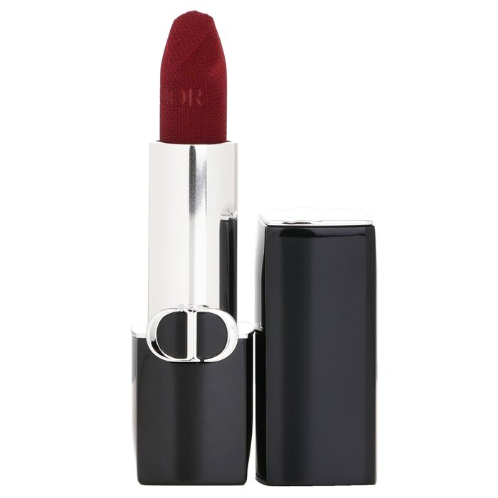 A luxurious lipstick designed to provide vibrant color & hydration Provide a smooth, enveloping texture in velvet or satin finishes for full, soft lips Formulated with red peony & pomegranate flower extracts of natural origin to nourish & protect the lips Shea butter complements the floral extracts’ protective action & offers intense comfort Help achieve a radiant, shapely look with intense color fidelity & a barely-there feel Lips are smooth for an even lip makeup look & ensure all-day comfort & long-lasting wear A true couture accessory dressed in signature Dior style, adorned with the emblematic cannage pattern & a CD band Ideal for those seeking a blend of couture color & hydrating care in their lipstick Comes in a wide range of shades & two finishes for limitless makeup looks