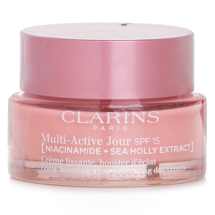 A multi-tasking daily moisturizer with SPF 15 Smooths fine lines & boosts radiance with a lightweight texture Developed with 2% Niacinamide & Organic Sea Holly bio-extract to target first signs of aging Energizes skin with Teasel extract & improves texture with Strawberry tree extract Protects against UV damage with Broad Spectrum SPF 15 Helps strengthen skin's moisture barrier & refines pores Suitable for all skin types Made in France