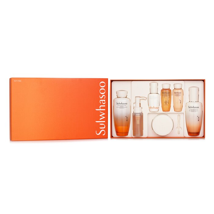 A well-aging skincare trio that hydrates, firms & restores skin’s youthful radiance Delivers a refreshing water-gel toner texture enriched with Plum Blossom Extract processed for 160 hours to boost antioxidant care & skin clarity Infuses high-purity Carnosine (99%) & Glutathione (98%) to protect skin from oxidative stress & signs of aging Provides deep nourishment with Mango Seed Butter, Meadowfoam Oil & Rehmannia Root to improve elasticity & moisture retention Supports firming & wrinkle care with Hydrolyzed Soybean Extract, Adenosine & Pueraria Lobata Root for visibly lifted skin texture Enhances skin barrier repair & soothing effects through JAUM Activator™ with three traditional herbal ingredients Suits all skin types including sensitive skin, with dermatologically & hypoallergenic tested formulas Made in Korea Essential Revitalizing Water EX 150ml:(Water, Butylene Glycol, 1,2-Hexanediol, Betaine, Glycerin, Trehalose, PEG/PPG-17/6 Copolymer, Glycereth-26, PEG-60 Hydrogenated Castor Oil, Acrylates/C10-30 Alkyl Acrylate Crosspolymer, Tromethamine, Ethylhexylglycerin, Ziziphus Jujuba Fruit Extract, Bis-PEG-18 Methyl Ether Dimethyl Silane, Carnosine, Scutellaria Baicalensis Root Extract, Propanediol, Allantoin, Fragrance, Sodium Metaphosphate, Limonene, Lycium Chinense Fruit Extract, Hydroxyethyl Acrylate/Sodium Acryloyldimethyl Taurate Copolymer, Pueraria Lobata Root Extract, Biosaccharide Gum-1, Pentylene Glycol, Glutathione, Morus Alba Leaf Extract, Rehmannia Glutinosa Root Extract, Linalool, Prunus Mume Flower Extract, Paeonia Lactiflora Root Extract, Polygonatum Odoratum Rhizome Extract, Sorbitan Isostearate, Polysorbate 60, Nelumbo Nucifera Flower Extract, Lilium Tigrinum Bulb Extract, Tocopherol, Methoxy PEG-114/Polyepsilon Caprolactone, Hydrolyzed Soybean Extract, Beta-Glucan, Prunus Mume